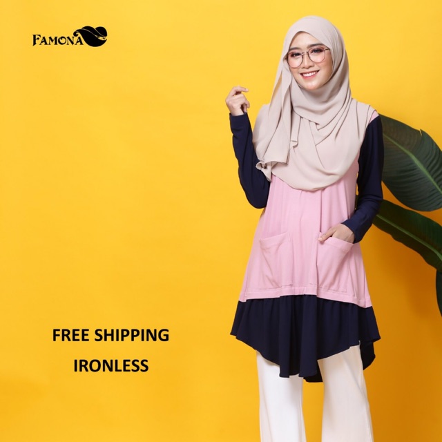 Blouse Muslimah Ironless Trendy Shopee Singapore