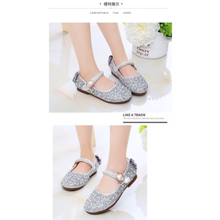 New Children Flat  Girls Single Shoes Girls Glitter Pearl Rhinestone Princess Shoes Show Kids Dancing Shoes Girls Soft Flats #7