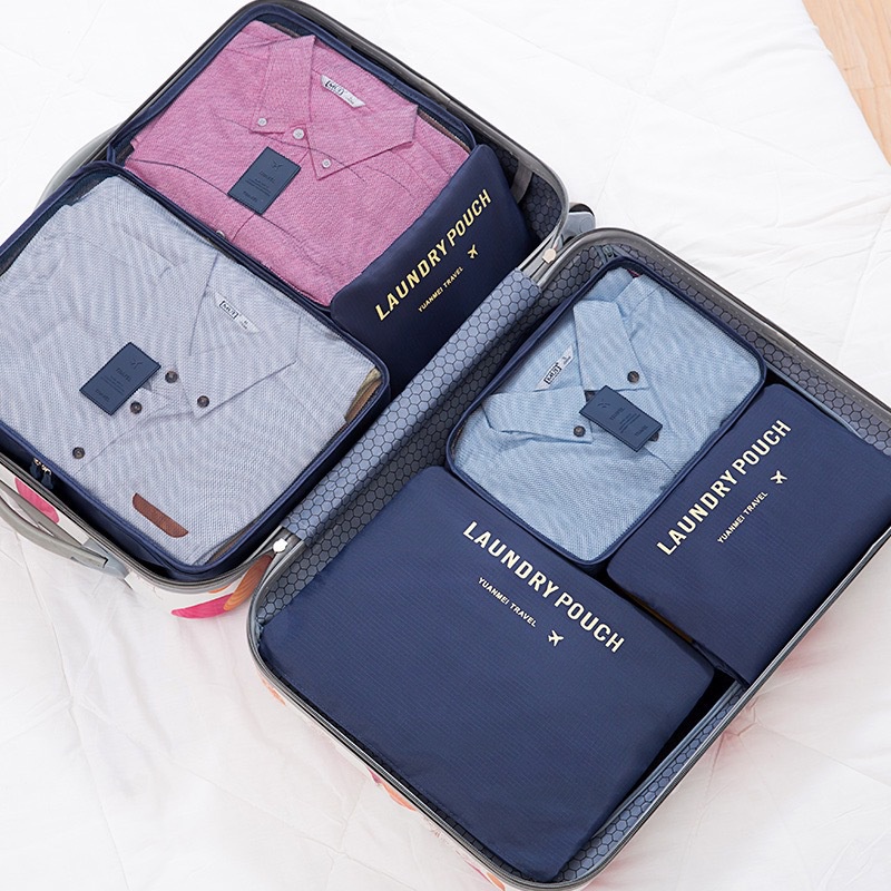 【SG ready stock】6 in 1 Luggage Organiser Storage Bags Travel Pouch Packing Cubes