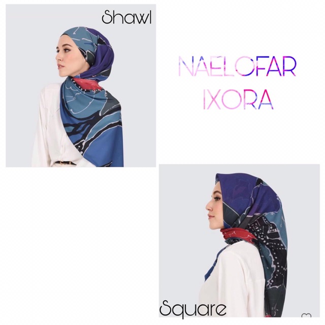 Tudung Shawl Bawal Naelofar Ixora Shopee Singapore