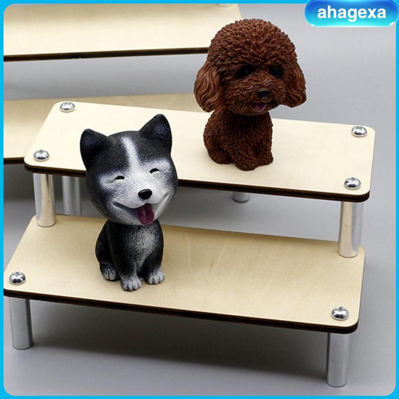 [Ahagexa] Wood Display Riser Ladder Shelf Stand  For Action Figures Collections
