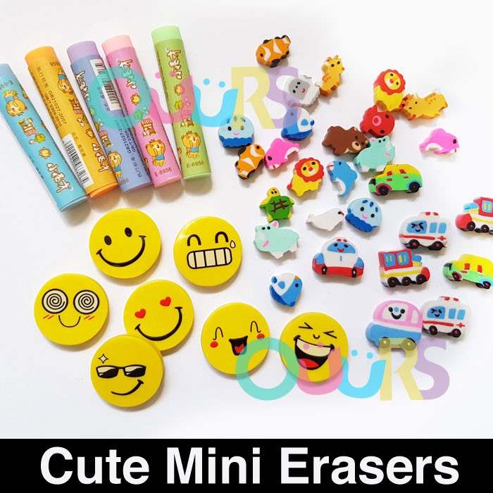 Emoji Eraser l Cute Erasers l Mini Erasers l Animals Erasers | Shopee  Singapore