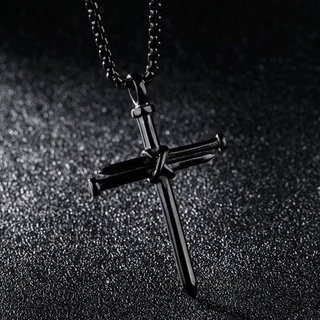 Image of thu nhỏ Vintage Stainless Steel Necklace Men Nail Cross Pendant-Chain Necklace Mens Jewellery Christian Church Baptism Gift #5