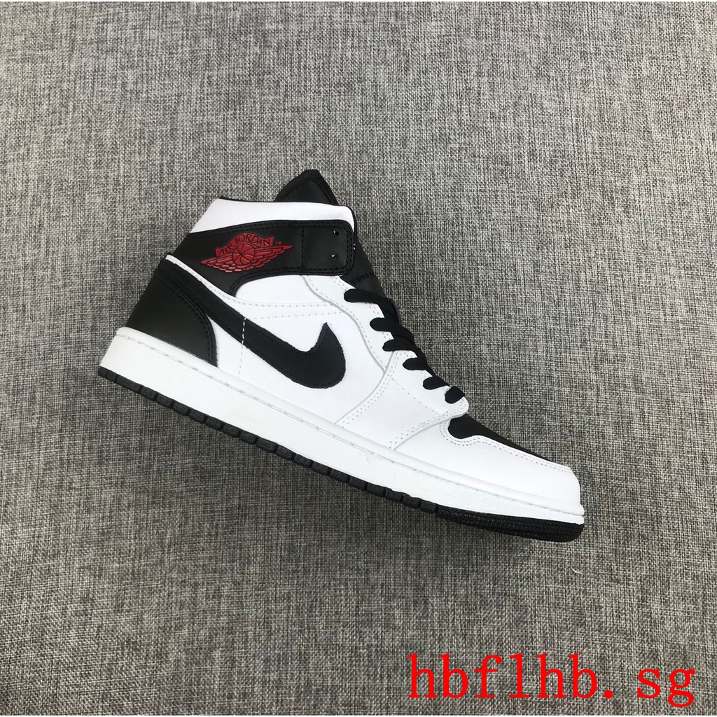 jordan 1 mid reverse black toe