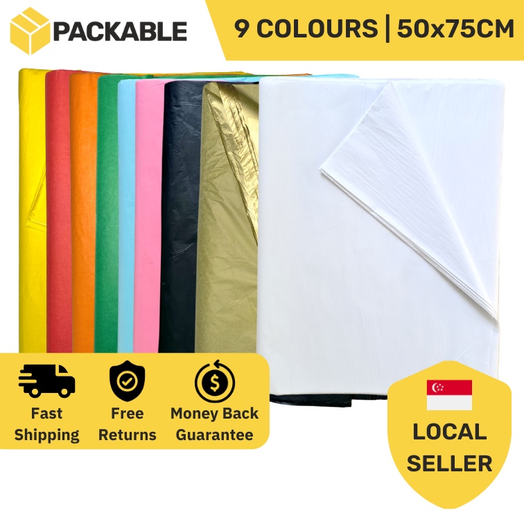 Colourful Wrapping Tissue / Tissue Wrapping Paper for Gifts & Flowers 75x50cm 20/50pcs per