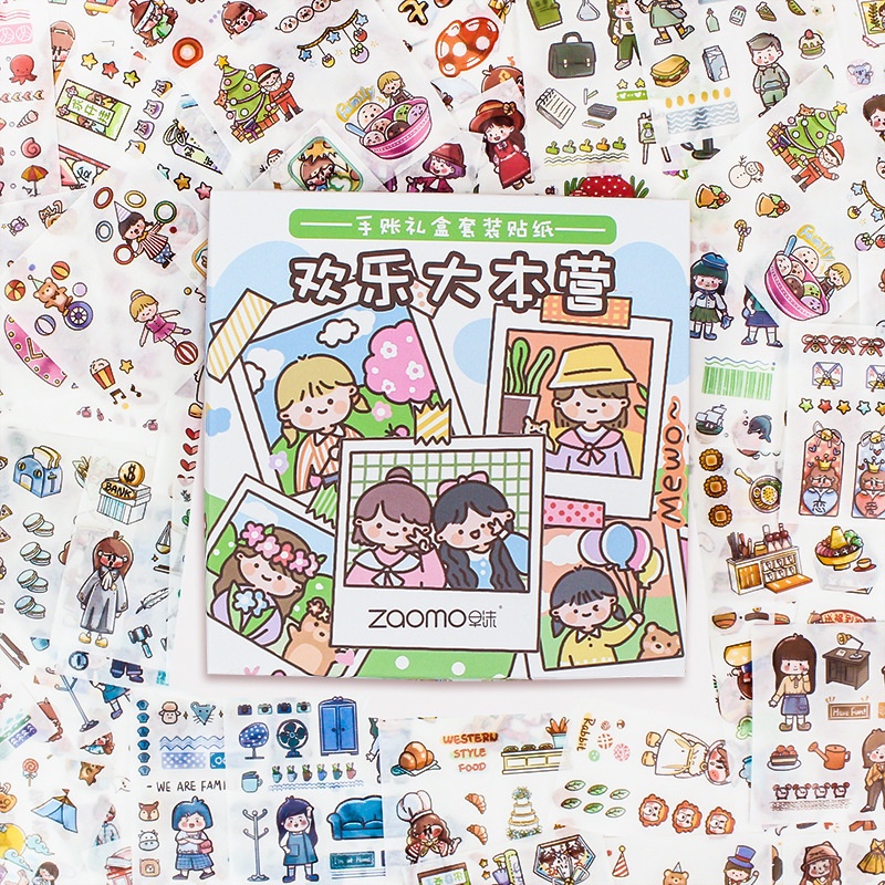 Set 100 Hình Dán Họa Tiết Hoạt Hình Dễ Thương