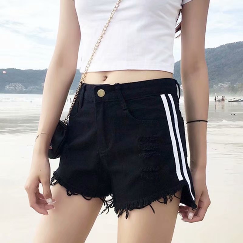 Short Hot Pants Jeans Short Black Denim 