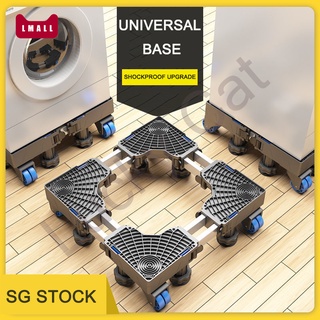 【SG stock】Washing Machine Base Bracket Storage Rack Universal Pad Roller Moving Casters refrigerator stand High Leg