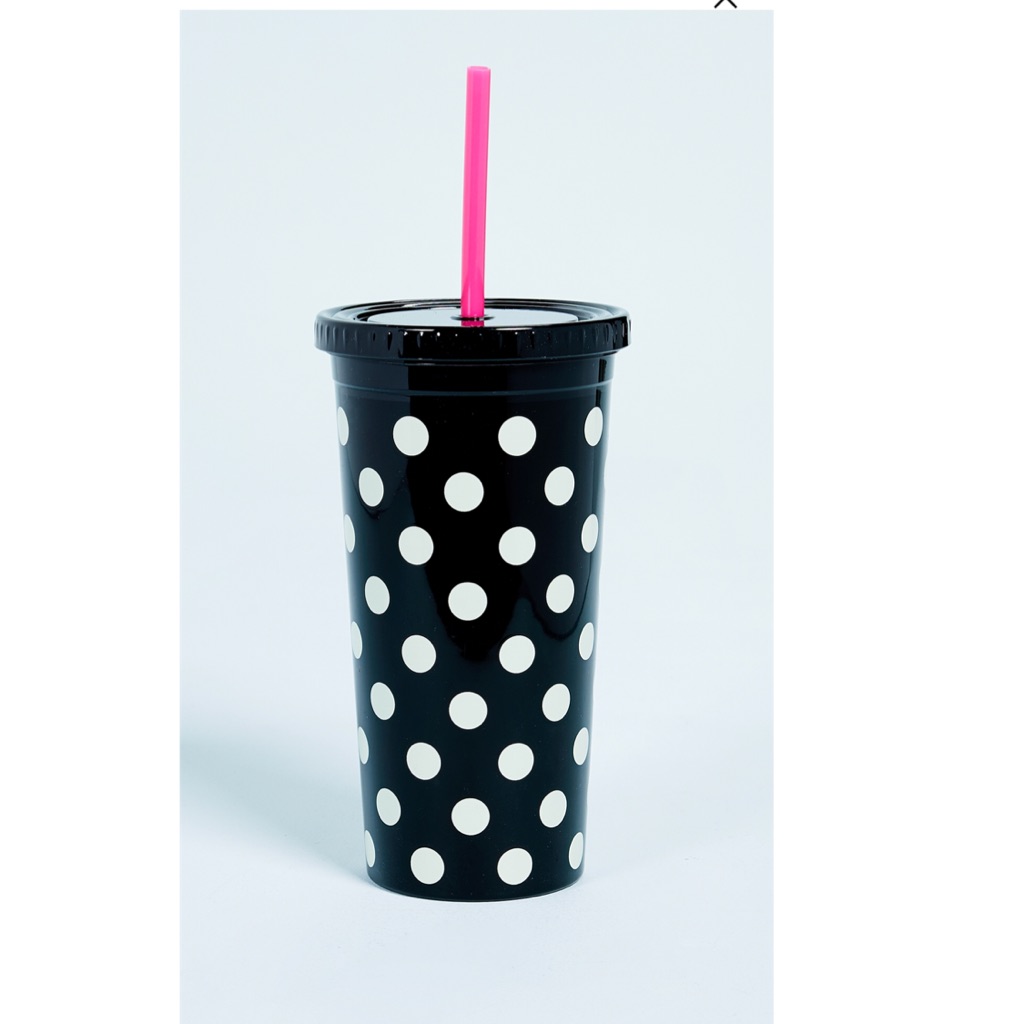 kate spade cup with straw