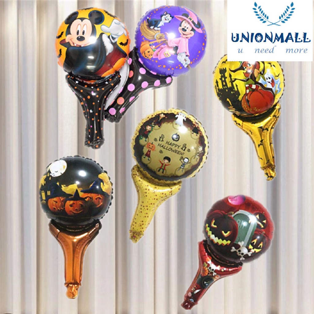 Union Mickey Minnie Spider Skull Stick Balloon Cute Handheld