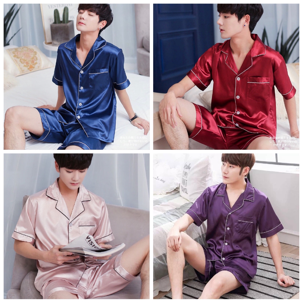 satin nightwear for men