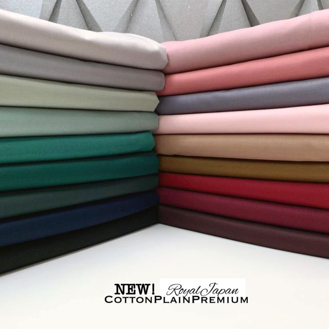  Kain  pasang cotton premium plain  kain  kosong cotton 