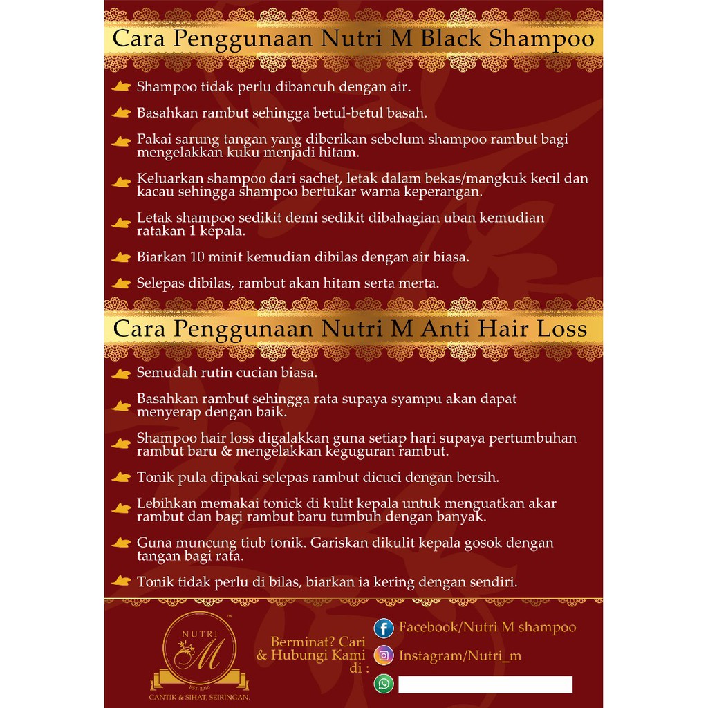 Nutri M Black Shampoo Shopee Singapore