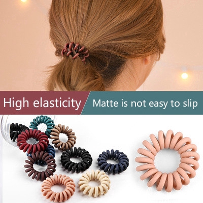 Korean Elastic Hair Bands Fashion Telephone Wire Hair Ties Donut