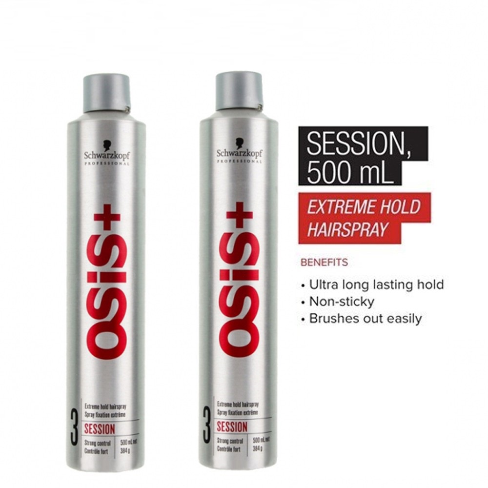 Bundle Of 2 Schwarzkopf Professional Osis Session Extreme Hold Hair