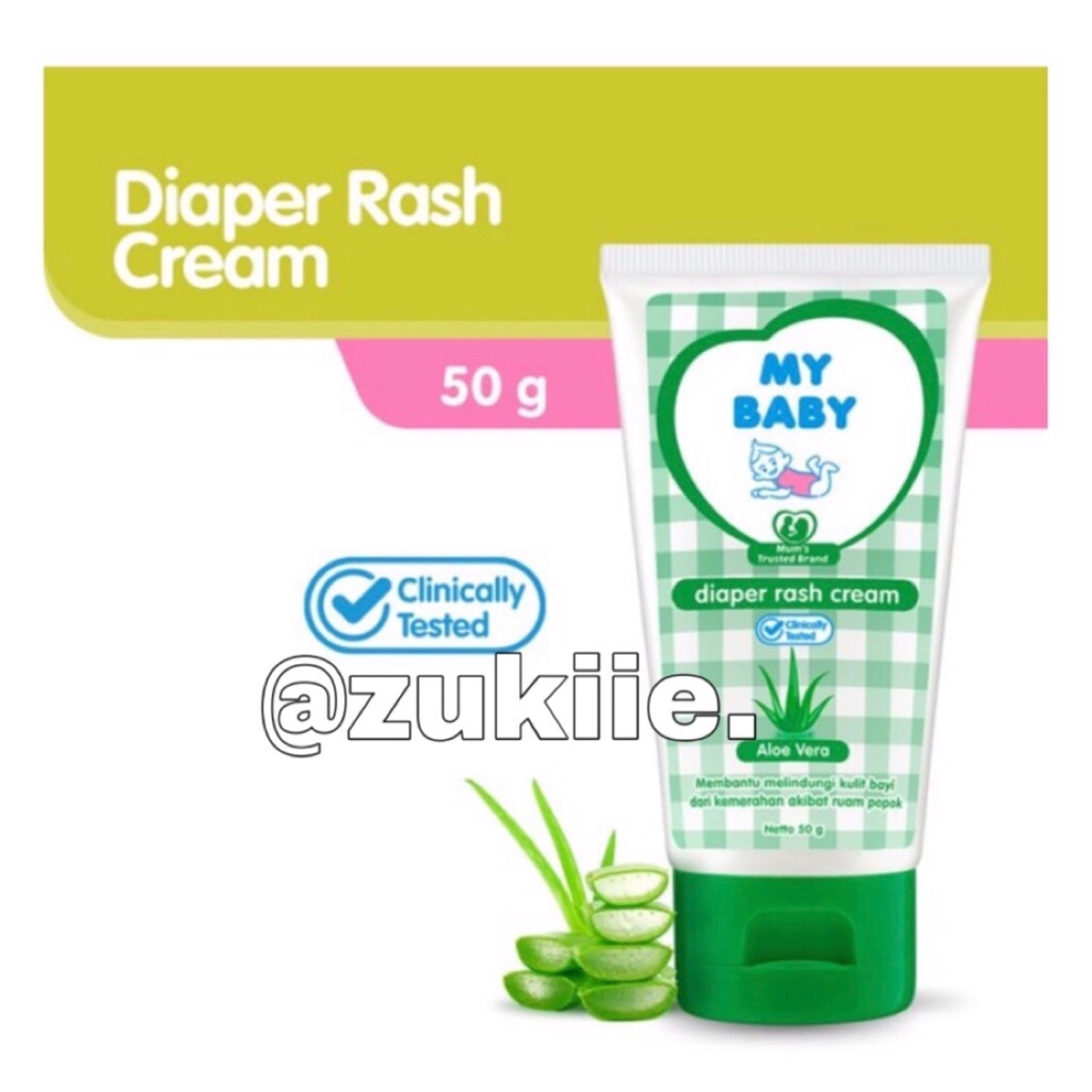 (Bundle of 2) My Baby Diaper Rash Cream 50g Aloe Vera Shopee Singapore