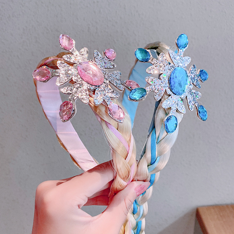 NNJXD Elsa 2 Princess Snowflake Crown Girls Hairbands For Children