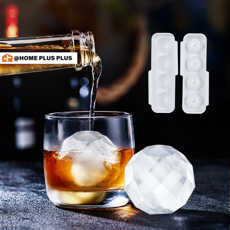 2pcs Sphere Ice Molds Whiskey Cocktail Ice Cube Ball Maker Silicone Molds MG 