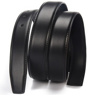 Image of thu nhỏ Belts No Buckle 2.4 2.8 3.0 3.5 3.8cm Width Brand Automatic Buckle Black Genuine Leather Men's Belts Body Without Buckle Strap #2