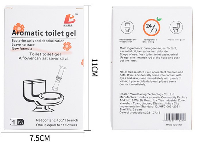 Toilet Gel Stamp Flower Stamp Gel with Air Freshening Scent Toilet Bowl