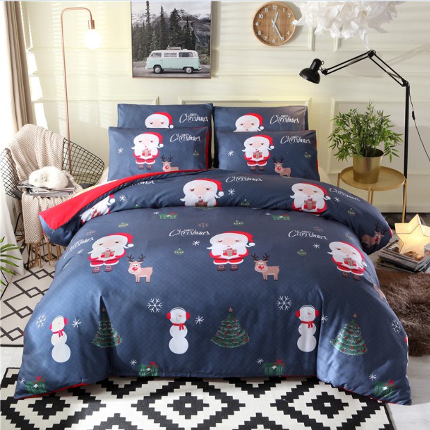 Christmas Bedding Duvet Cover With Pillowcase Single Double Queen