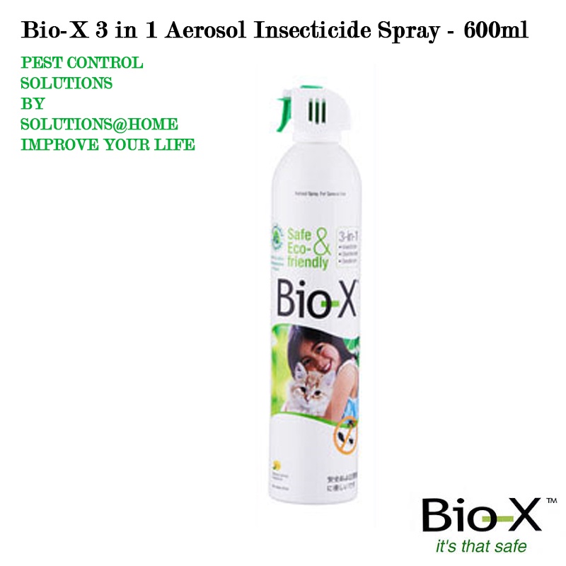 BioX 3 In 1 Spray 600ml ( Disinfect Deodorizing eliminates mosquitoes