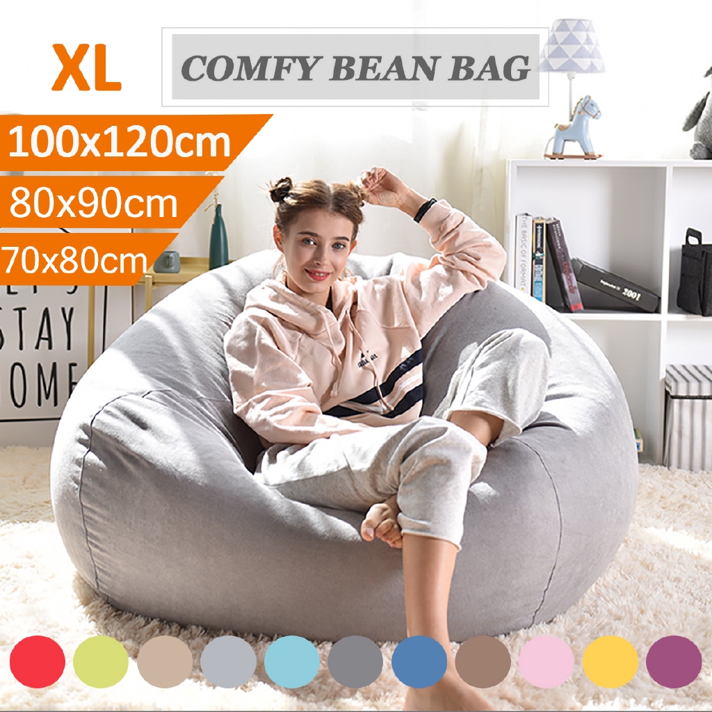 Washable Big Size Lounger Seat Bean Bag Cover Chairs Pouf Puff Couch Tatami Living Room Furniture Size 110 X 90cm Casual Bean Bag Chair Furniture Recliners Urbytus Com