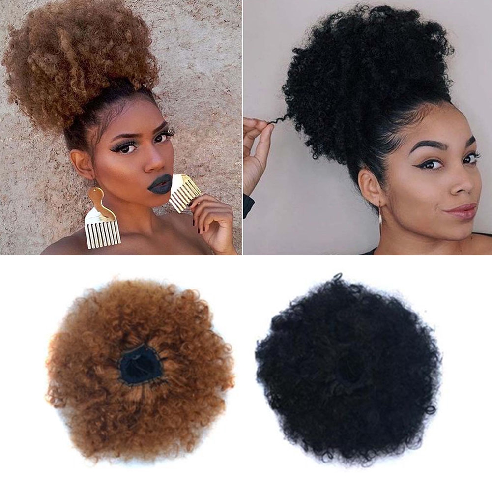 Ponytail Hair Bun Curly Wig Puff Style Clip In Party Short Women Chignons  Wrap | Shopee Singapore