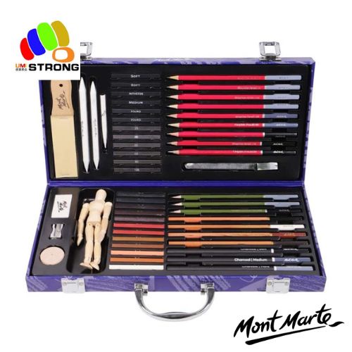 Mont Marte Drawing & Illustration Set Signature 52pc | Shopee Singapore