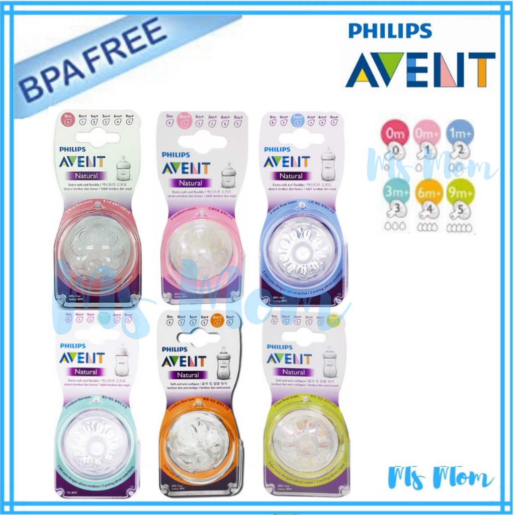 philips avent teats size 2