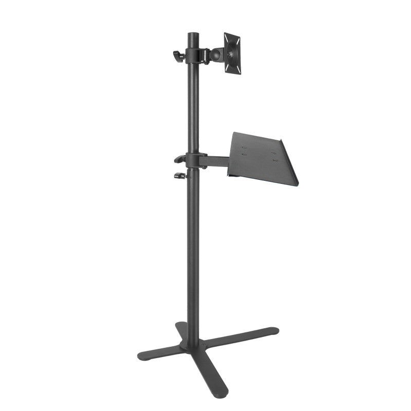 Computer monitor floor mobile stand adjustable height monitor base