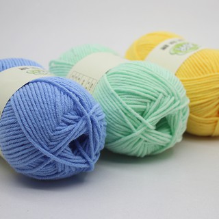 50g DIY Handmade Smooth Milk Fiber Knitting Wool Crochet Yarn Cotton Knitted Yarn Sweater Doll Baby Woolen #4