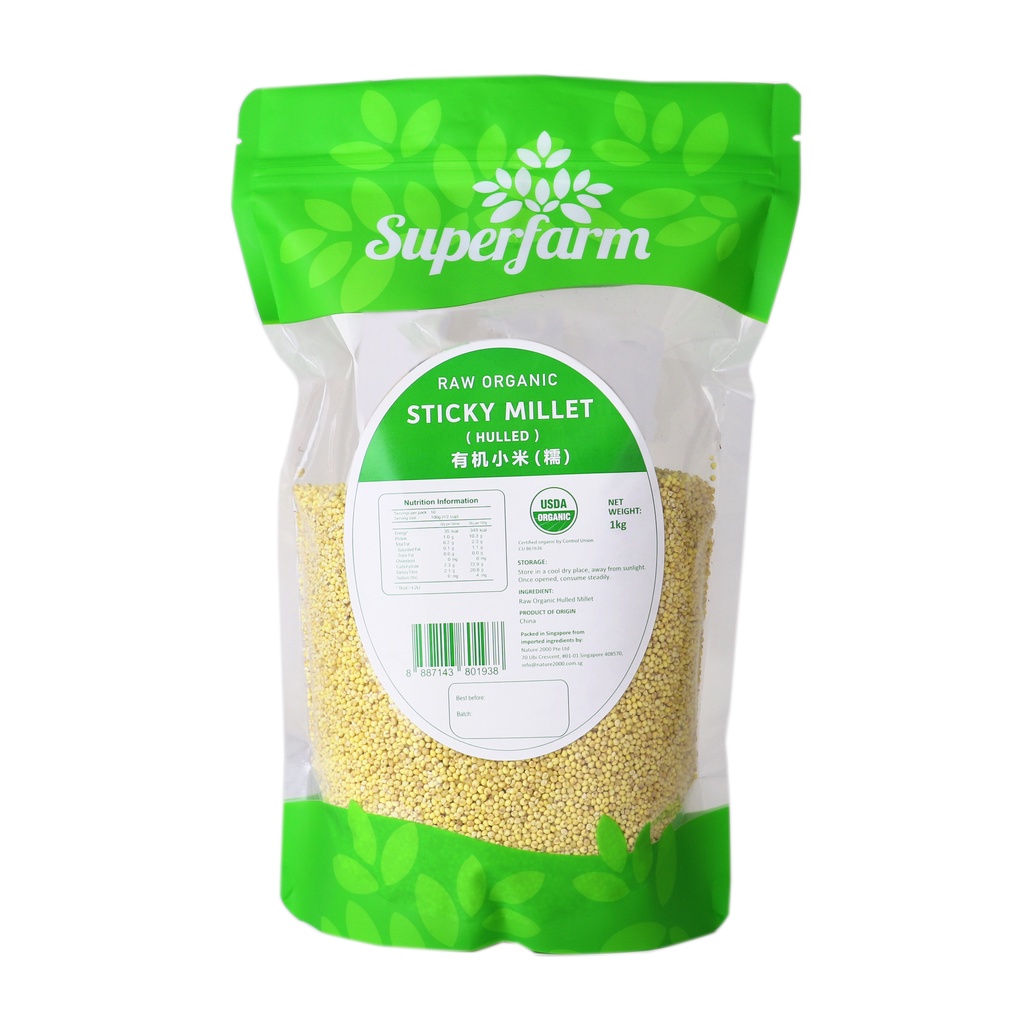 SuperFarm Organic Hulled Sticky Millet 1kg | Shopee Singapore