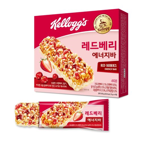 [KELLOGG'S] Red Berries Energy Bar 25g x 4ea Shopee Singapore