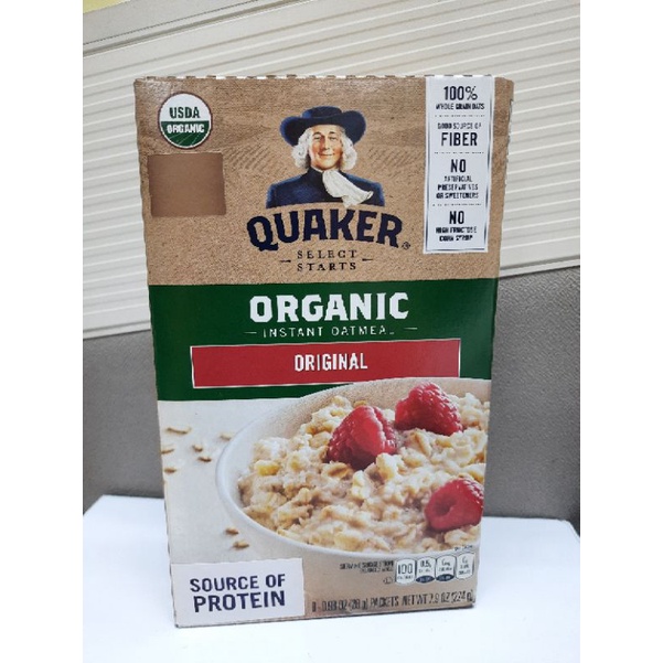 Quaker Oat Organic Instant Original 8x28g (Expired 18 Nov 2021