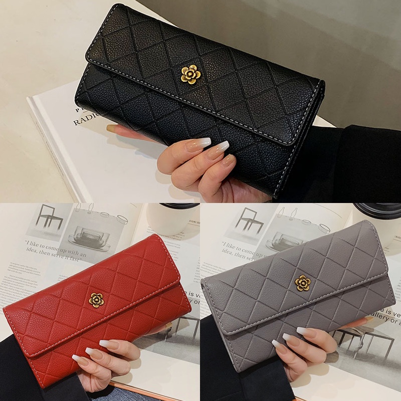 2022 Korean Version Chanel Style Long Wallet Versatile Lychee Pattern ...