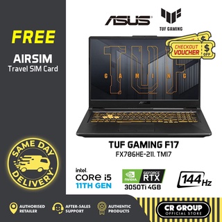 ASUS TUF Gaming F17 Gaming Laptop - Intel Core i5-11260H - 144Hz 17.3 Inch FHD - RTX-3050Ti - (FX706HE-211.TM17 - 2yr)