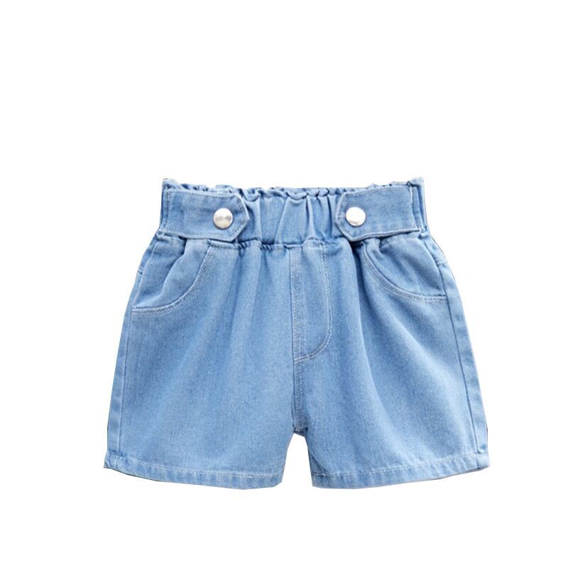 Ready stock Jeans Short Pants Girl Short Jean Pant Denim Casual Children Jean Pants 3-12Years