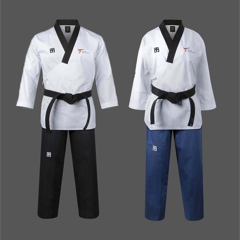 MOOTO BS4.5 Taekwondo Gi Uniform Black Collar Basic DAN WT TKD Martial ...