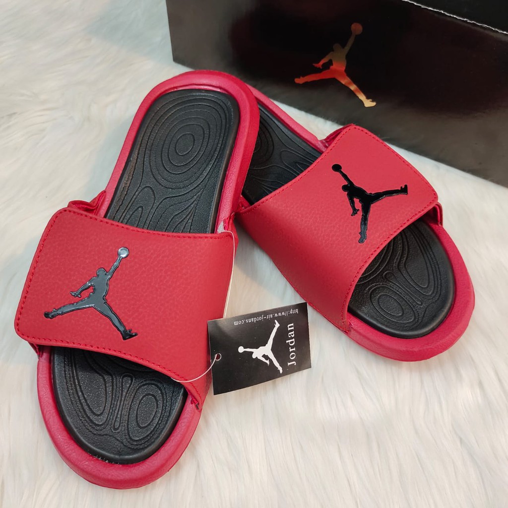 jordan slippers black