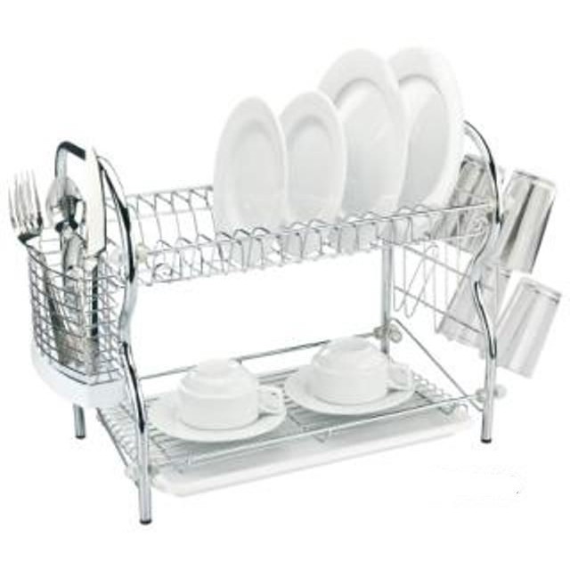 Dish rack 2tier dish rack stainless dish plate rack 2tier dish rack