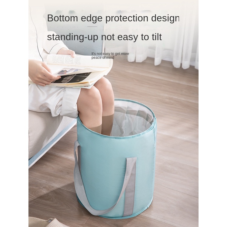 Portable Collapsible Foot Bath Bag Travel Camping Foldable Water Bucket