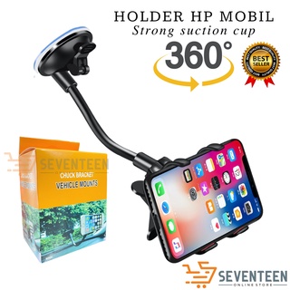 Seventeen HOLDER HP Glass CAR GPS STAND HP CAR HANDPHONE 360 Degree CAR STAND HOLDER GPS