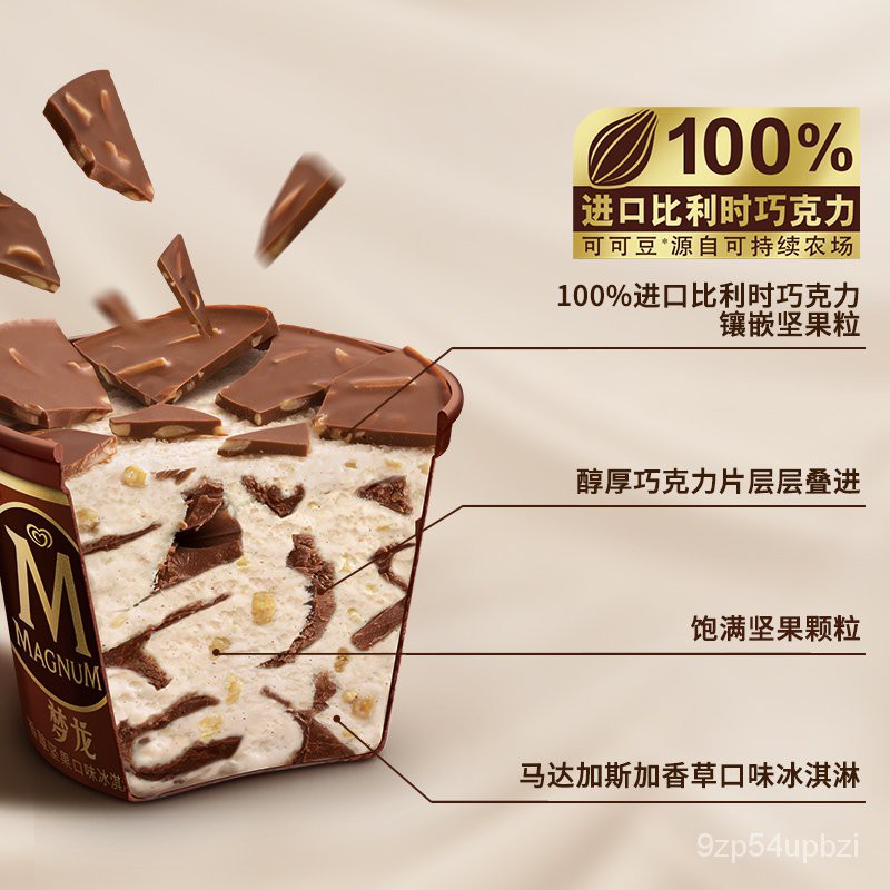 Chocolate 10杯 新品敲敲杯巧克力坚果冰淇淋69g梦龙雪糕magnum捏捏杯包邮 Shopee Singapore