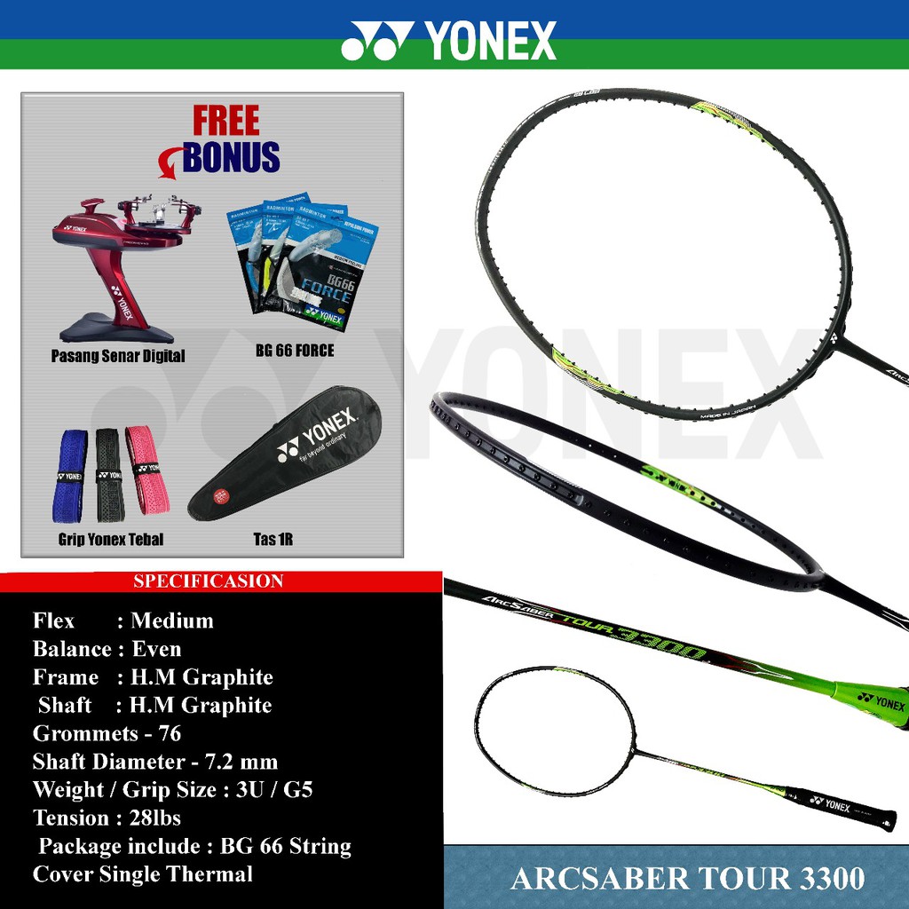 yonex arcsaber 3300 tour