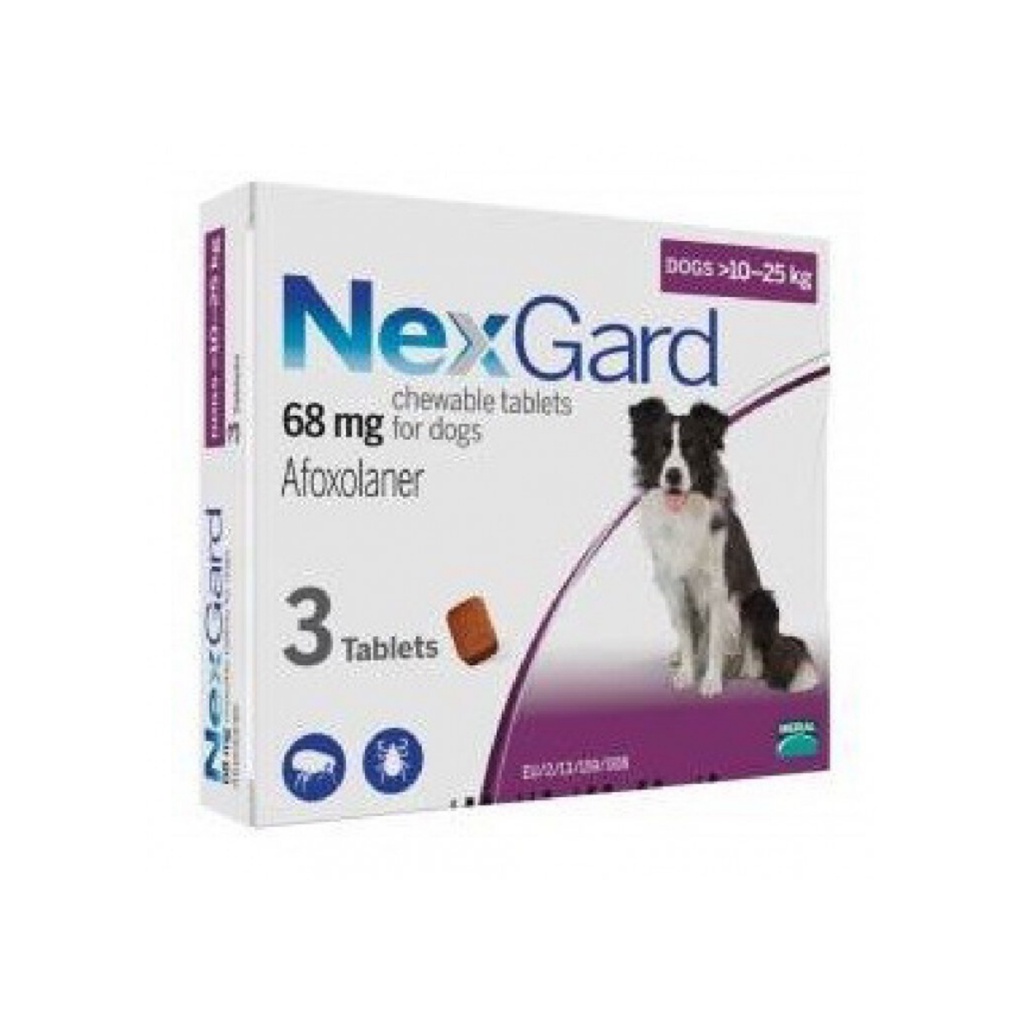 Nexgard (by Frontline) Afoxolaner Chewable Tablets for Dogs 1025kg