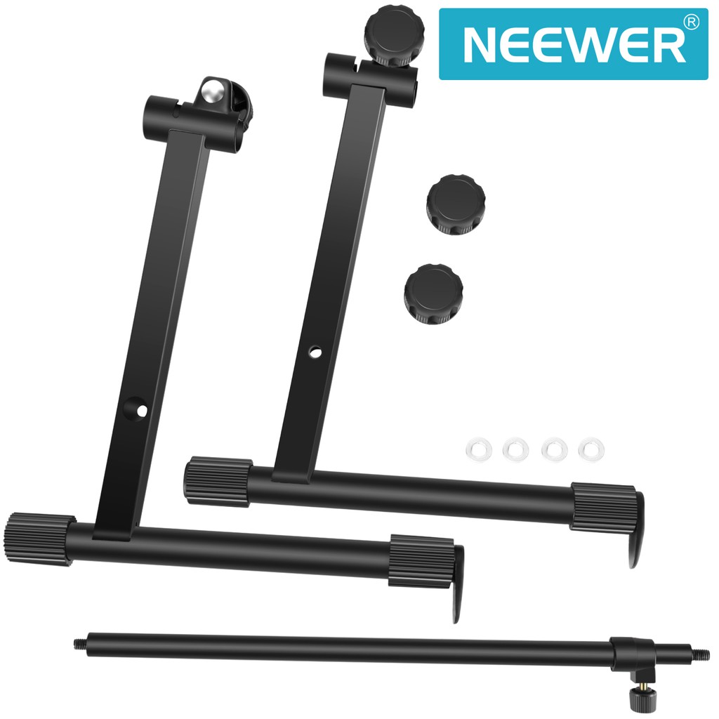 Black 15.7-28.3 inches/40-72 Centimeters Adjustable Width and 13 inches Height for Most Keyboards Neewer Durable Metal Second Tier for Keyboard Stand 