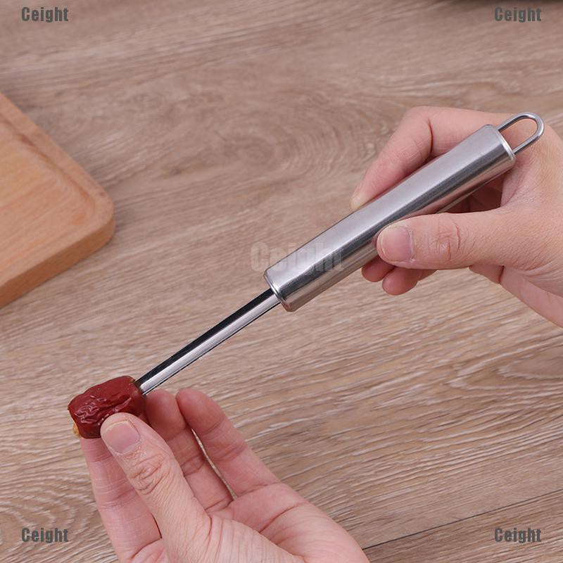 Cei Stainless Steel Core Seed Remover Fruit Red Dates Corer Easy Twist Kitchen Tool Shopee Singapore