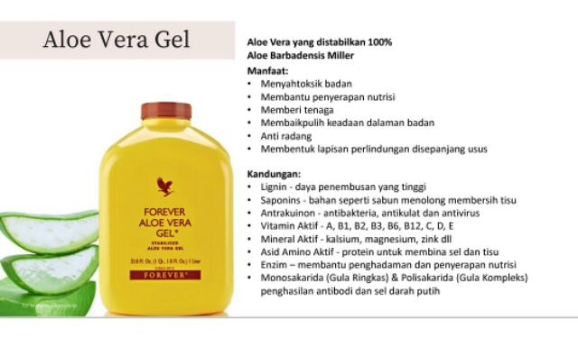 Forever Living Aloe Vera Gel Original Exp 12 2023 Shopee Singapore