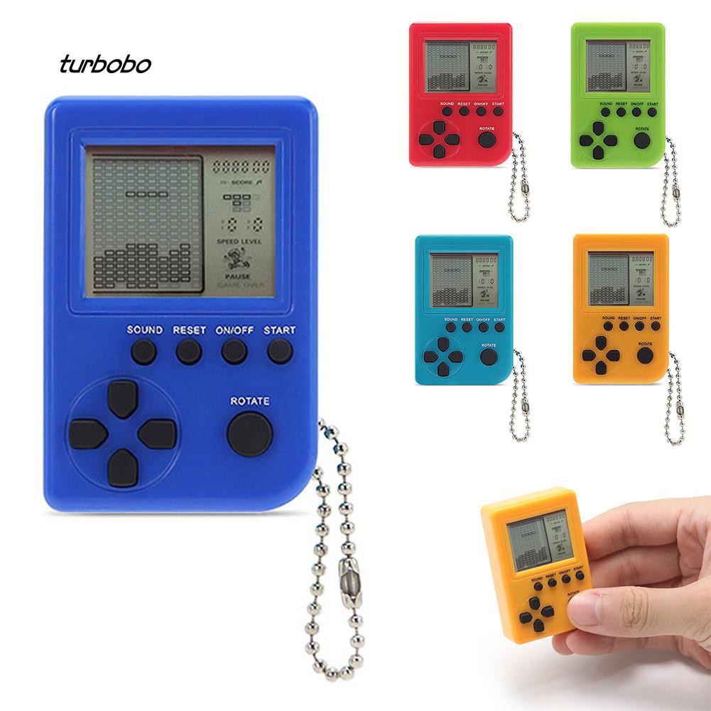 TBB_Mini Portable Keychain Pendant Tetris Game Console Retro Classic